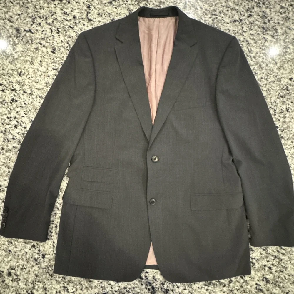 Hugo Boss Coppola Movie 44R Stretch Wool Sports‎ Coat Suit Jacket Black Charcoal
